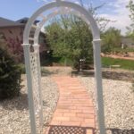 landscape design in residential yard