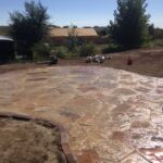 backyard landscape design in progress