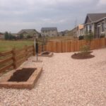 residential landscape design with planters